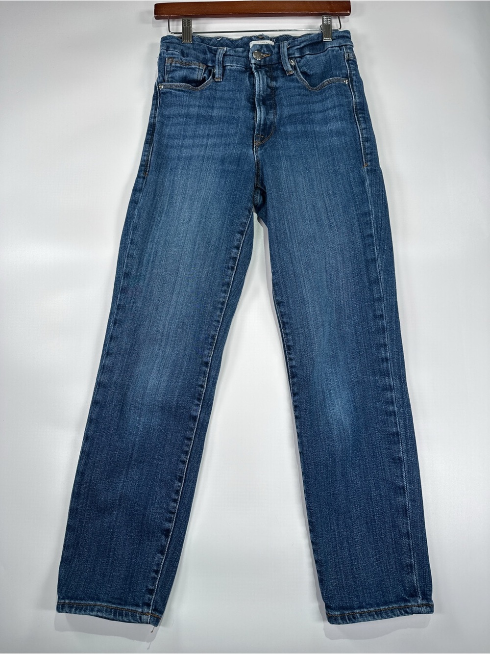 Good American Good Classic High Rise Straight Denim Medium Wash Size 4 / 27 - Picture 2 of 12